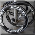 L09. Zipp Clincher 808 bike wheels. 